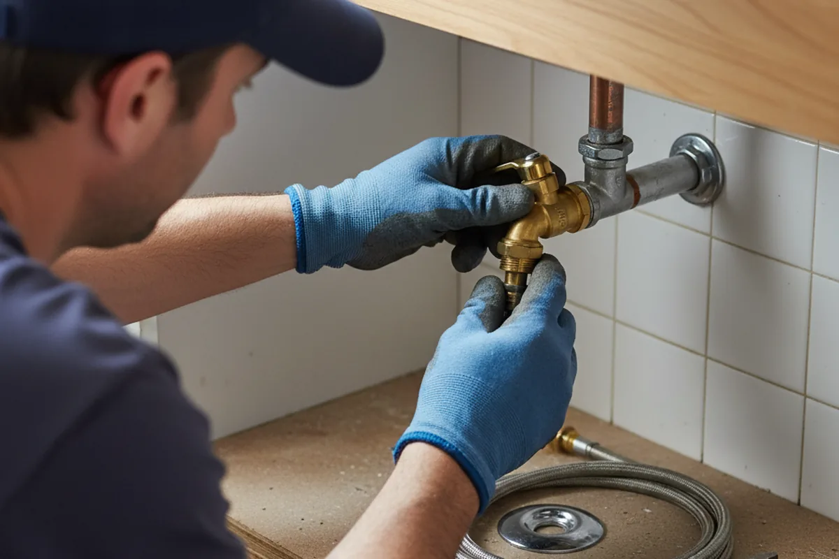 Shutoff valve and fitting work during Emergency Plumbing in Fordland